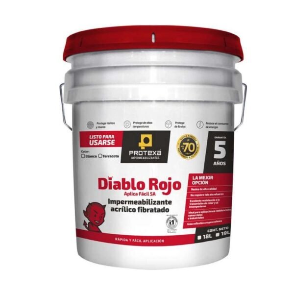 IMPER DIABLO ROJO 5 AÑOS BCO. 19 LTS.APLICA FACIL