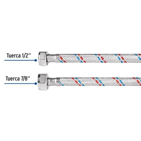 MANGUERA WC 7/8 x 1/2 35CM FWC-35P PRETUL 