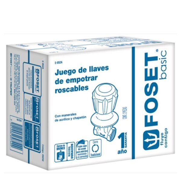 LLAVE EMPOTRAR ROSCABLE (JGO.) E-052A FOSET