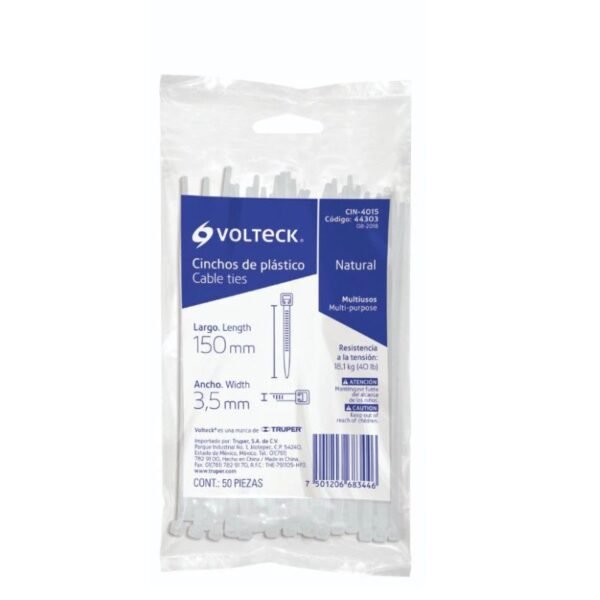 CINCHO PLASTICO CV-150 /CIN-4015 VOLTECK(50 PZAS)