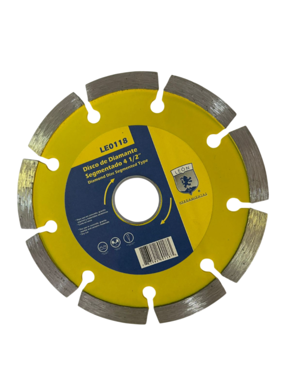 DISCO DIAMANTE SEGM. 4 1/2″ LEO118