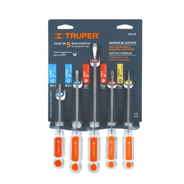 JGO. DESARMADOR 5 PZ DTJ-5 TRUPER